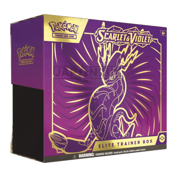 Miraidon Pokémon card and Elite Trainer Box sealed TCG product