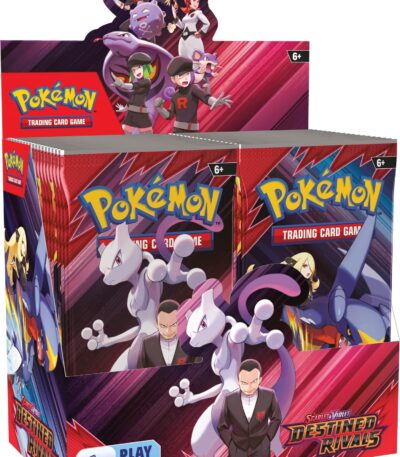 Pokémon TCG Destined Rivals Booster Box with 36 sealed booster packs featuring rival-themed artwork